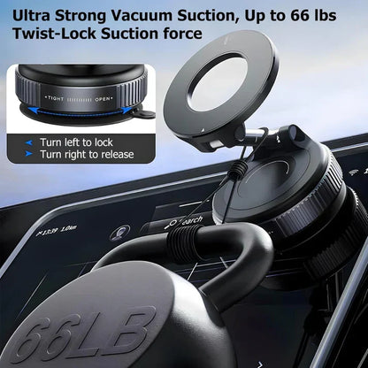 Strong Magnetic Phone Holder – 360° Rotating Car Mount for Smartphones