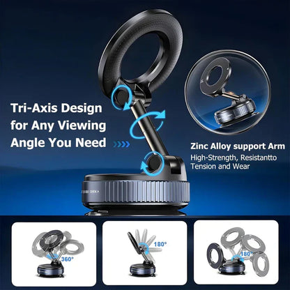 Strong Magnetic Phone Holder – 360° Rotating Car Mount for Smartphones