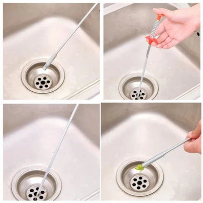 60cm Flexible Drain Hair Remover – Easy Sink & Shower Cleaner Tool”