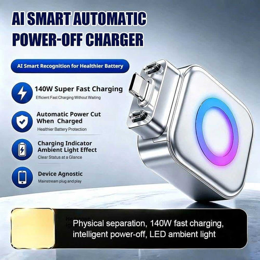 Smart AI Auto-Stop Charging Adapter | محول شحن ذكي بإيقاف تلقائي