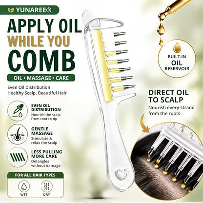Crystal Serum Comb for Scalp Massage