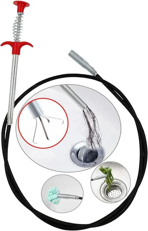 60cm Flexible Drain Hair Remover – Easy Sink & Shower Cleaner Tool”