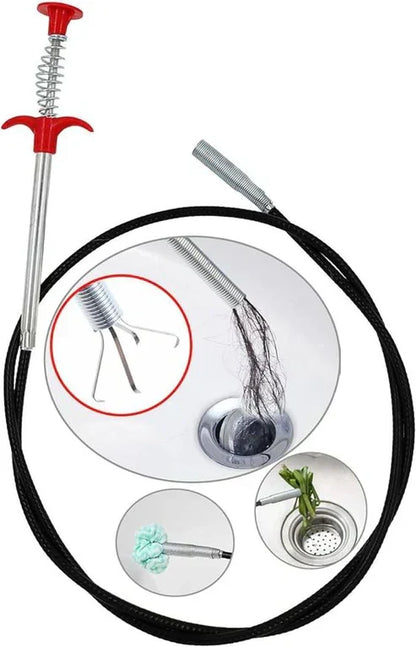 60cm Flexible Drain Hair Remover – Easy Sink & Shower Cleaner Tool”