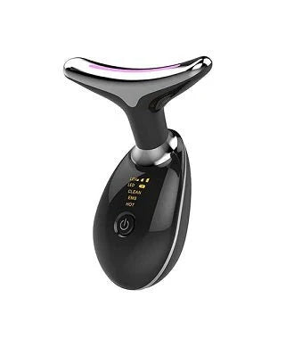 Facial Neck Lifting Machine Sonic Face Massager Beauty Device,Wrinkles Remover Skin Rejuvenation Anti-aging Rechargeable 3 Modes,Black