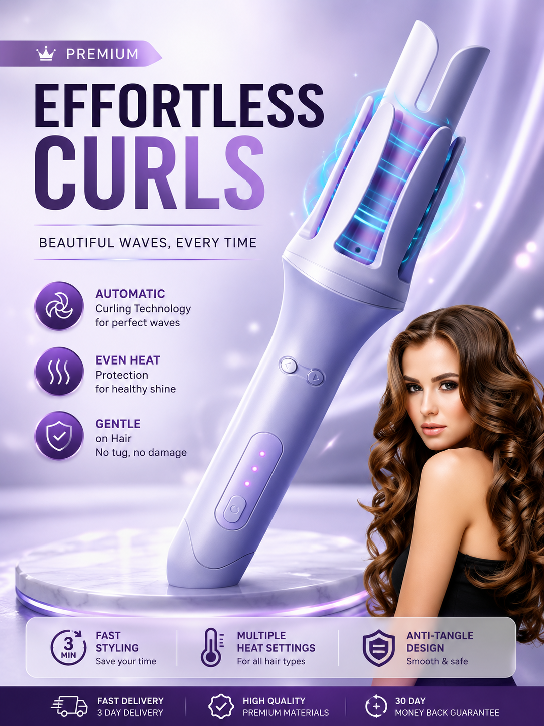 CurlLuxe™ Pro Automatic Hair Curler